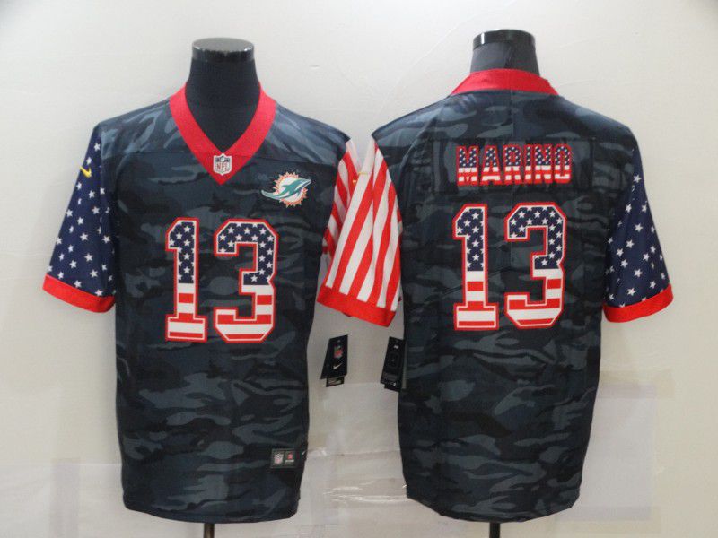 Men Miami Dolphins #13 Marino Camouflage national flag Nike Limited NFL Jersey